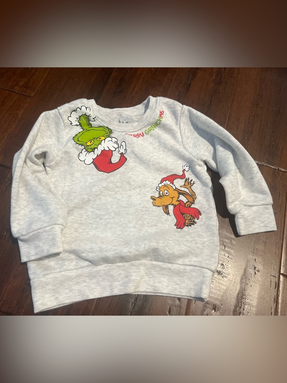Gray Grinch & Max Holiday Crewneck Sweatshirt 2T unisex
